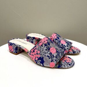 Jeffrey Campbell Floral Block Heel Sandals - Size: 8